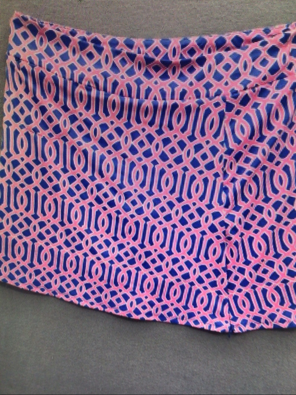 Pink & Blue Geometric Print Women’s Skirt